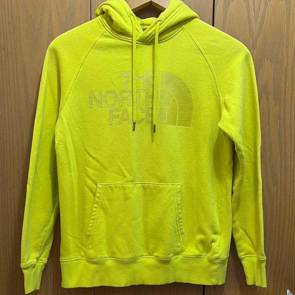 The North Face small chartreuse yellow hoodie